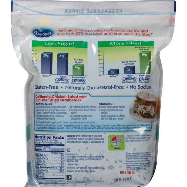 Ocean Spray® Reduced Sugar Craisins® Dried Cranberries 43 oz. Bag