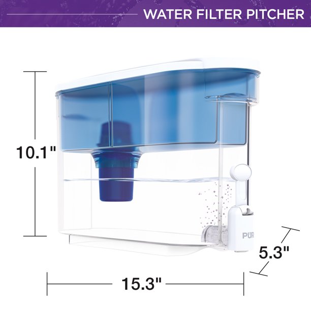 PUR 30 Cup Dispenser Water Filtration System, DS1800Z, Blue/White