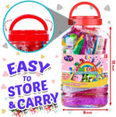FunzBo Arts and Crafts Supplies for Kids - Assorted Craft Art Supply Kit for Toddlers Age 4 5 6 7 8 9 - All in One D.I.Y. Crafting Collage Arts Set for Kids (Jumbo)