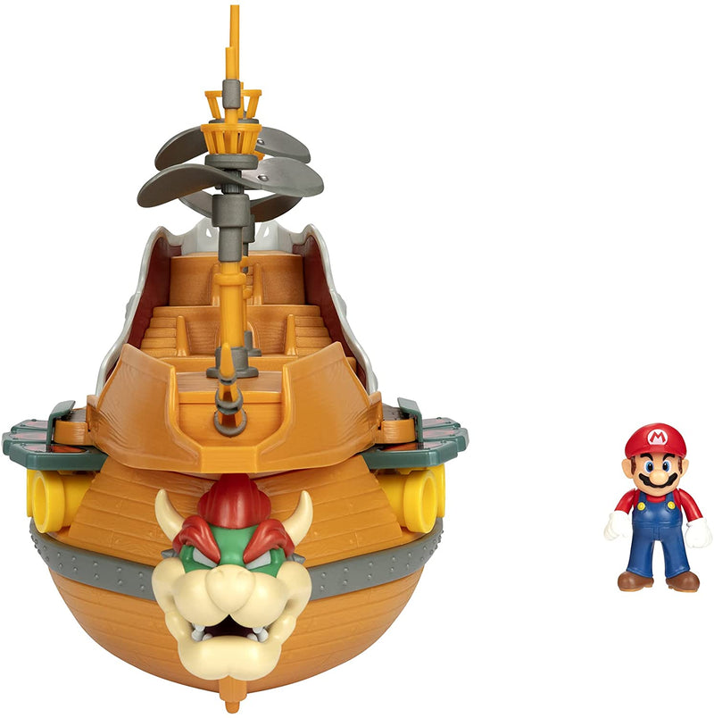 Nintendo Super Mario Deluxe Bowser's Air Ship Playset with Mario Action Figure