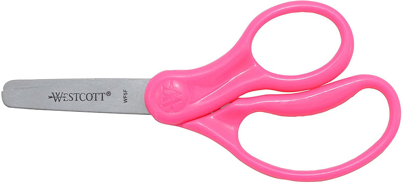Westcott Right- & Left-Handed Scissors For Kids, 5’’ Blunt Safety Scissors, Assorted, 12 Pack (13140)