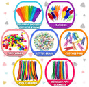FunzBo Arts and Crafts Supplies for Kids - Assorted Craft Art Supply Kit for Toddlers Age 4 5 6 7 8 9 - All in One D.I.Y. Crafting Collage Arts Set for Kids (Jumbo)