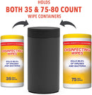 Spectrum Diversified Decorative Refillable Wet Household, Stylish Dispenser for Cleaning Wipes, Black