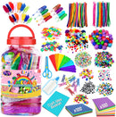 FunzBo Arts and Crafts Supplies for Kids - Assorted Craft Art Supply Kit for Toddlers Age 4 5 6 7 8 9 - All in One D.I.Y. Crafting Collage Arts Set for Kids (Jumbo)