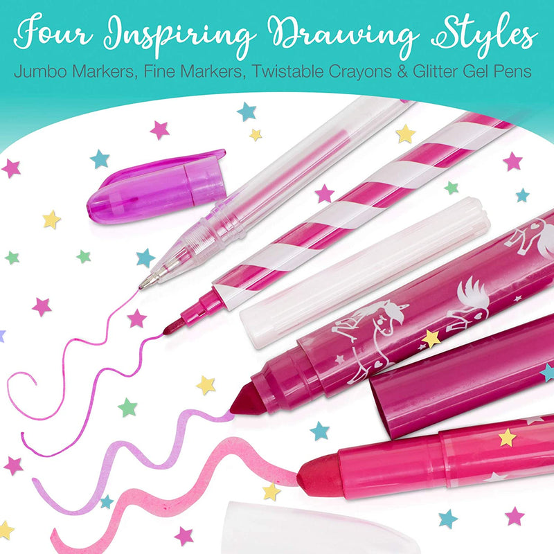 Fruit Scented Markers Set with Unicorn Pencil Case With Augmented Reality Experience - STEM Toys Perfect Unicorn Gifts For Girls or For Art and Craft Coloring