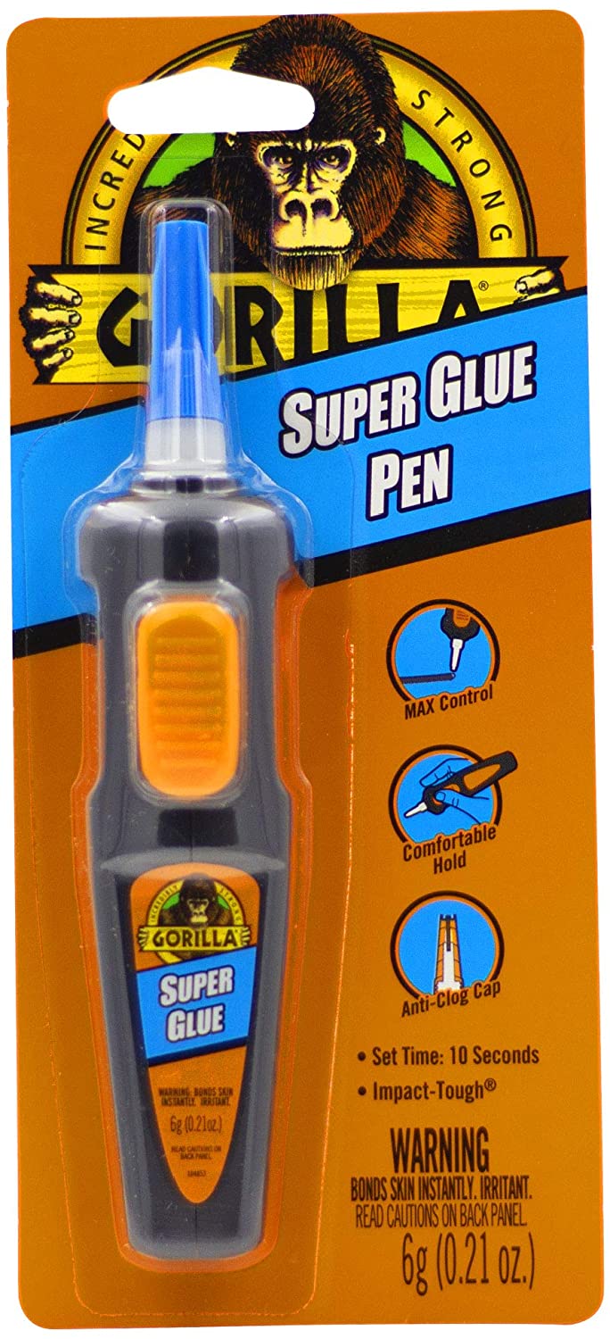 Gorilla Super Glue Pen, 6 Gram, Clear (Pack of 1)