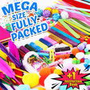 FunzBo Arts and Crafts Supplies for Kids - Assorted Craft Art Supply Kit for Toddlers Age 4 5 6 7 8 9 - All in One D.I.Y. Crafting Collage Arts Set for Kids (Jumbo)