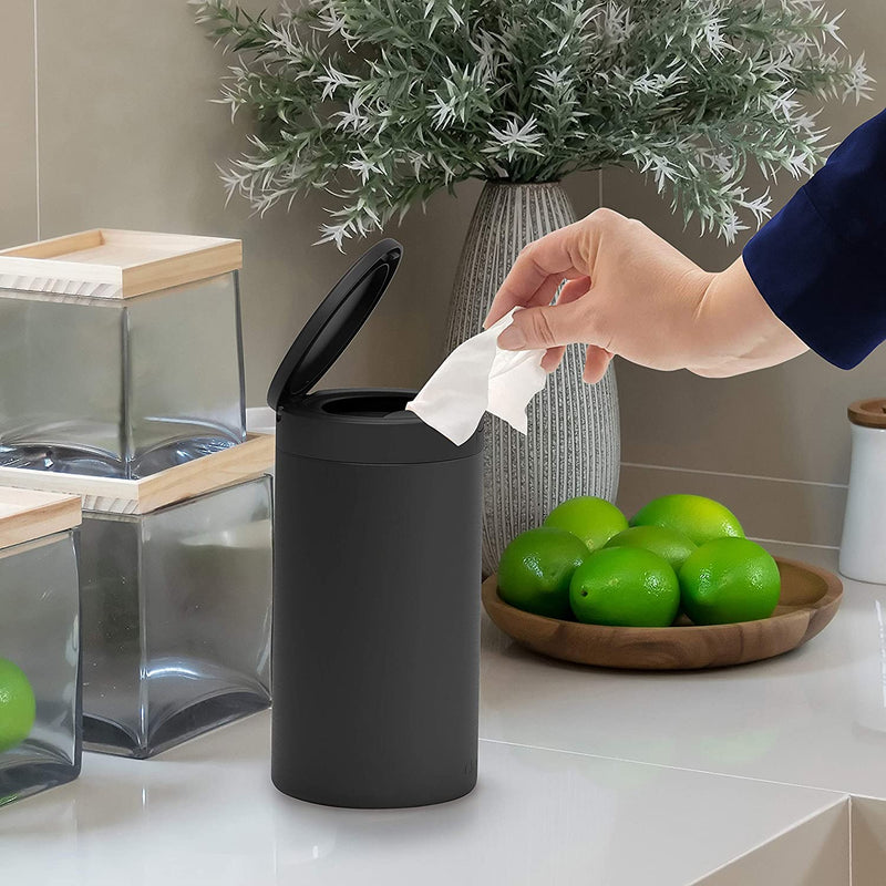 Spectrum Diversified Decorative Refillable Wet Household, Stylish Dispenser for Cleaning Wipes, Black