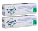 Tom's of Maine Whole Care Fluoride Toothpaste, Peppermint, 2 Count