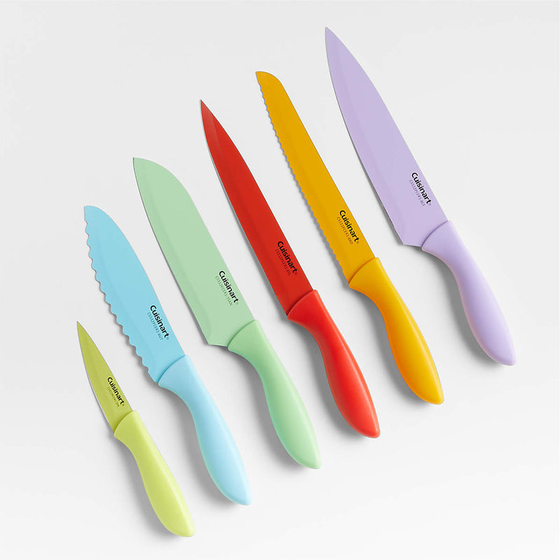12-Piece Ceramic Coated Color Knife Set with Blade Guards
