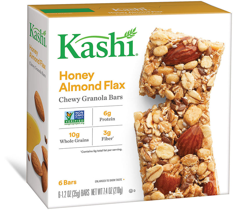 Kashi Chewy Granola Bar Honey Almond Flax -- 6 Bars