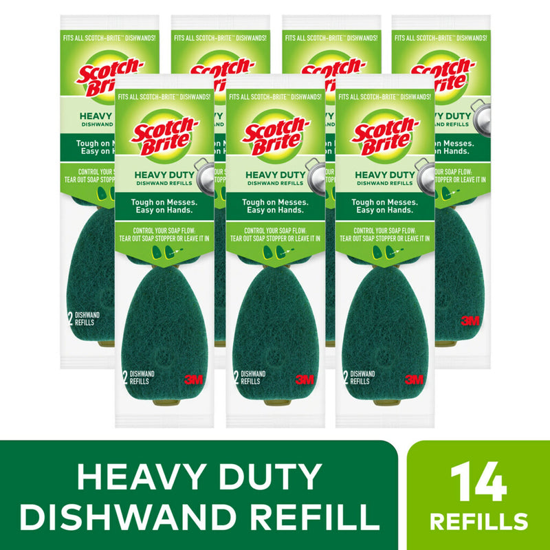 Scotch-Brite Heavy Duty Dishwand Refills, Value Pack, 14 Refills