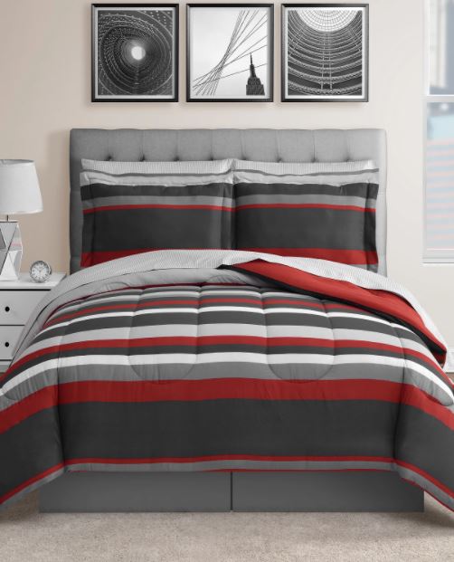 Austin Reversible 6-PC Twin Comforter Sets, Red
