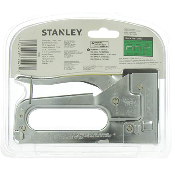 Stanley TR-45 Light-Duty Staple Gun, Silver