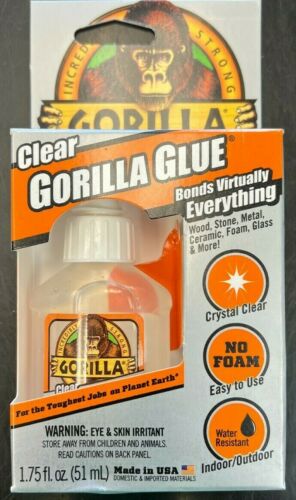 Gorilla Clear Glue, 1.75 ounce Bottle, Clear 107442